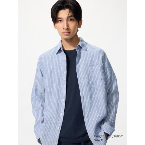 UniqloMen s Striped Linen Shirt