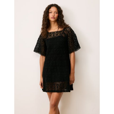 RoujeHOLLY Crochet Dress Black