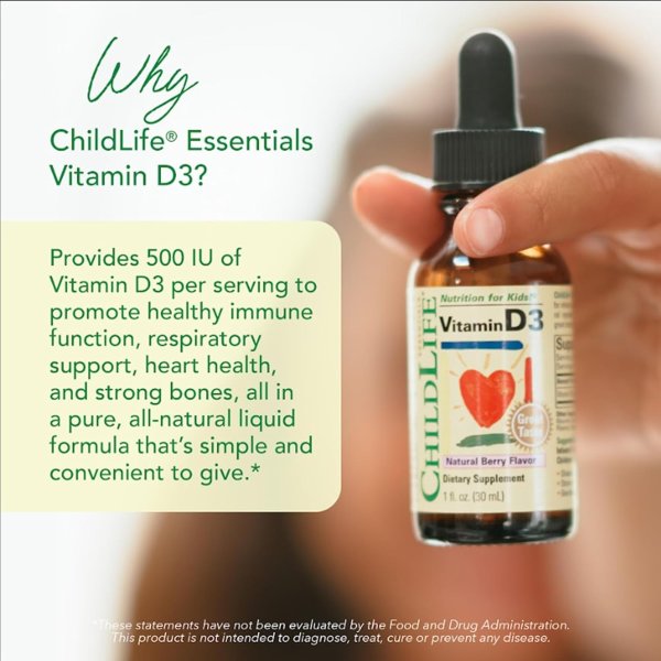 CHILDLIFE ESSENTIALS 婴儿D3滴剂 1盎司