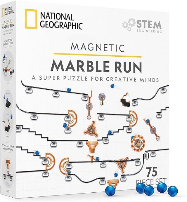 National Geographic Magnetic Marble Run 75 Pieces