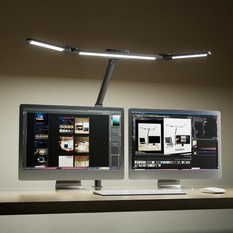 22W Wide Clamp LED Desk Lamp 3000K-5700K