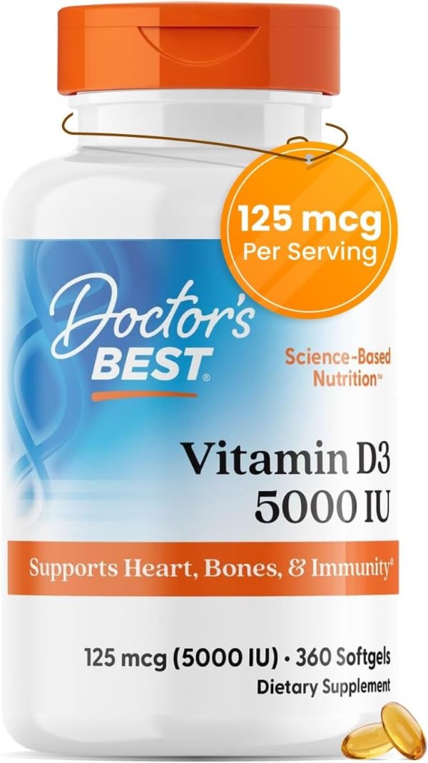  Vitamin D3 Softgels 360 Count