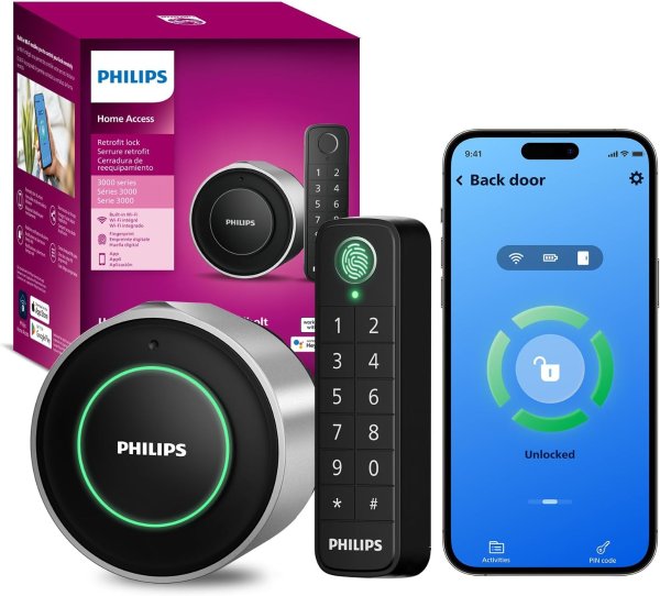WiFi Smart Deadbolt Lock Fingerprint Silver