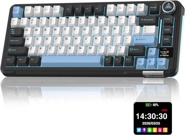 SOLAKAKA A75 PRO 黑色无线机械键盘 75%