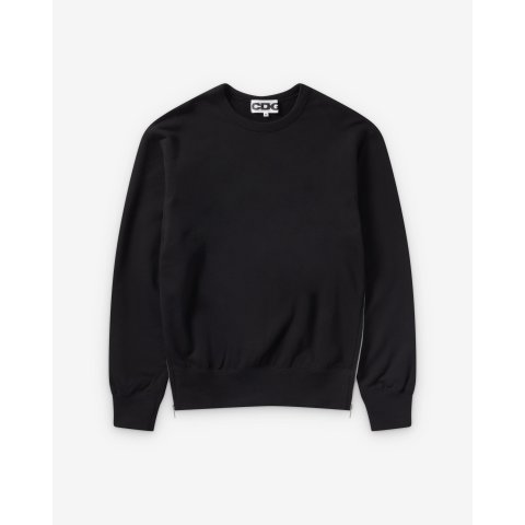 CDG Crewneck Sweatshirt with Zip Black