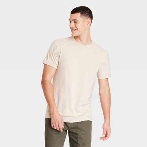  Men s Short Sleeve T-Shirt XL Oatmeal