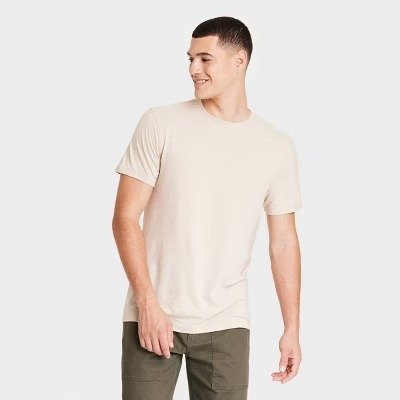  Men's Short Sleeve T-Shirt XL Oatmeal