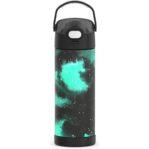THERMOS FUNTAINER Stainless Steel Vacuum Bottle 16oz Galaxy Green