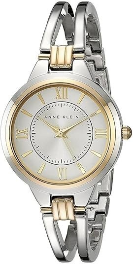 Anne Klein Women's AK/1441SVTT Two-Tone Bangle Watch
