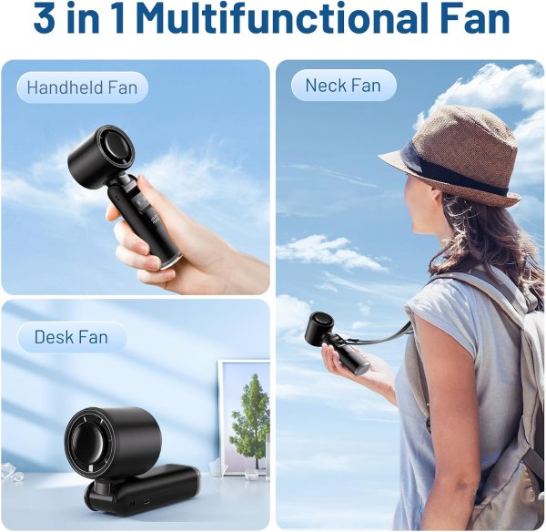 Lerat Handheld Turbo Fan LED Display 12H Runtime