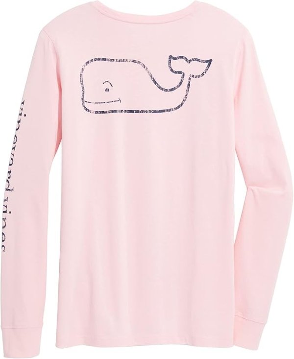 vineyard vines Womens Long Sleeve Whale Pocket T-shirt