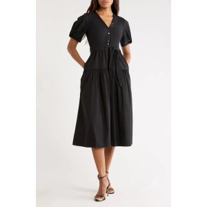 Natalia Mixed Media Dress Women