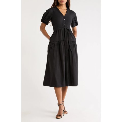 Natalia Mixed Media Dress Women