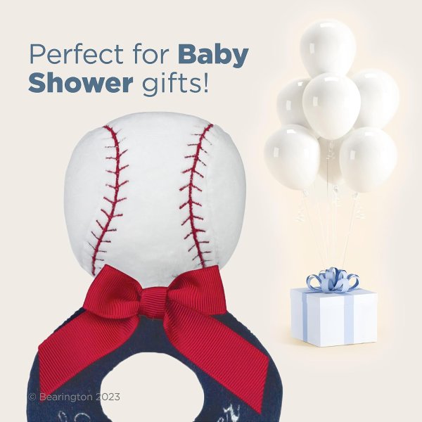 Bearington Baby Lil’ Slugger 棒球安抚摇铃 5.5英寸