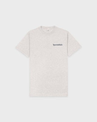 Sporty&Rich T-Shirt Heather Gray Navy Cotton