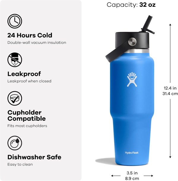 Hydro Flask 32oz Insulated Water Bottle Leakproof