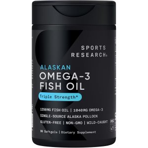 Sports Research  欧米伽3鱼油 1250mg 90粒