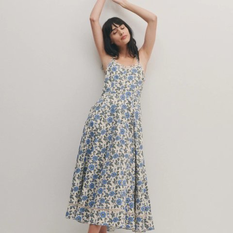 Derek Lam Adair 连衣裙 蓝色花卉