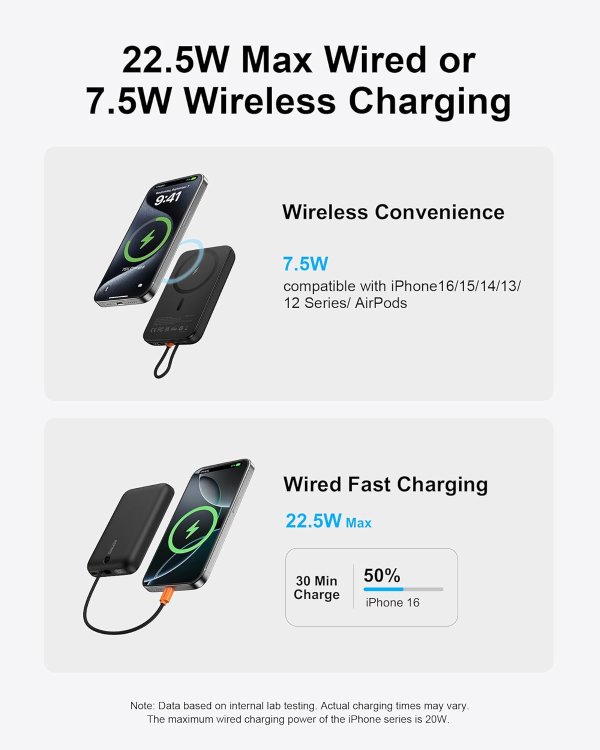 AsperX 磁吸移动电源 10000mAh 黑色