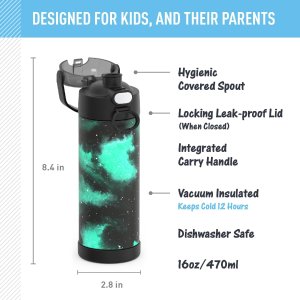 Thermos FUNTAINER 不锈钢保温瓶 16盎司 绿色