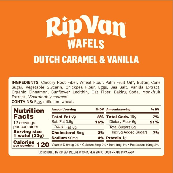 Rip Van Wafels 荷兰焦糖香草华夫饼 12片
