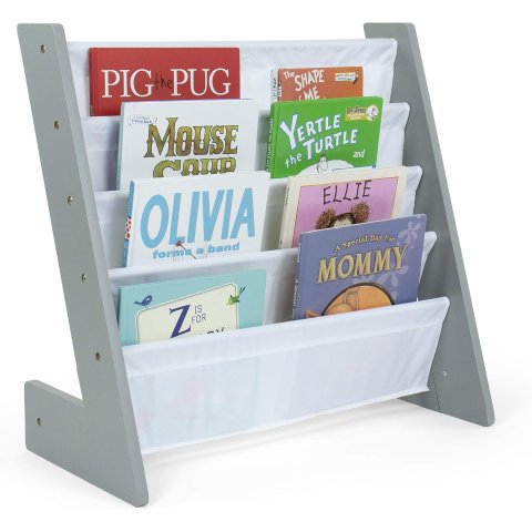 Humble Crew Inspire 4-Tier Kids Bookshelf Grey White