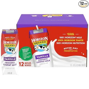 Horizon Organic 低脂香草牛奶 12盒
