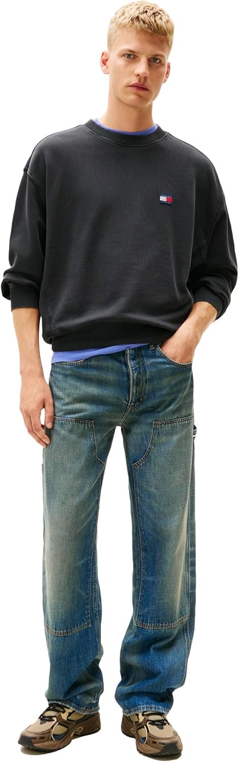 Tommy Jeans Men's Embroidered Logo Crewneck Sweatshirt