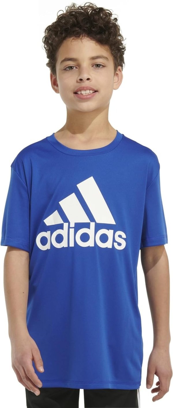 Boys Short Sleeve Aeroready Logo Tee