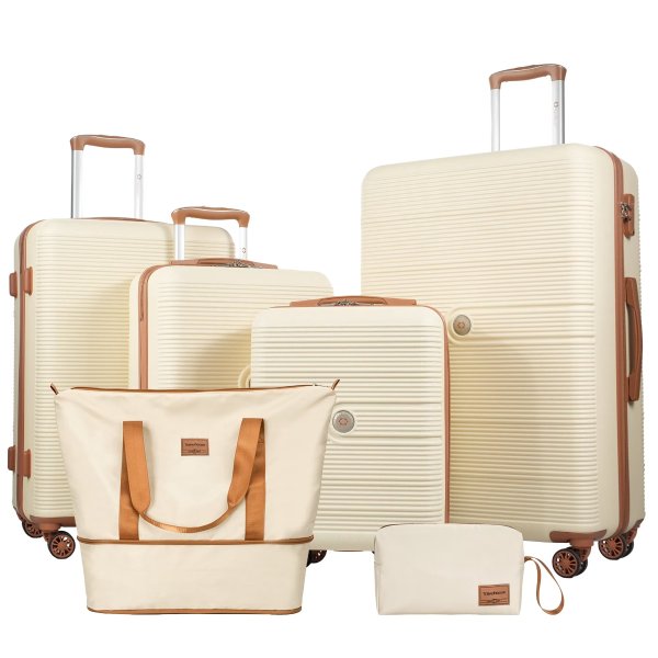 Hardshell Luggage Set 6 Piece White