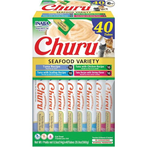 INABA Churu 猫零食 金枪鱼海鲜 40支