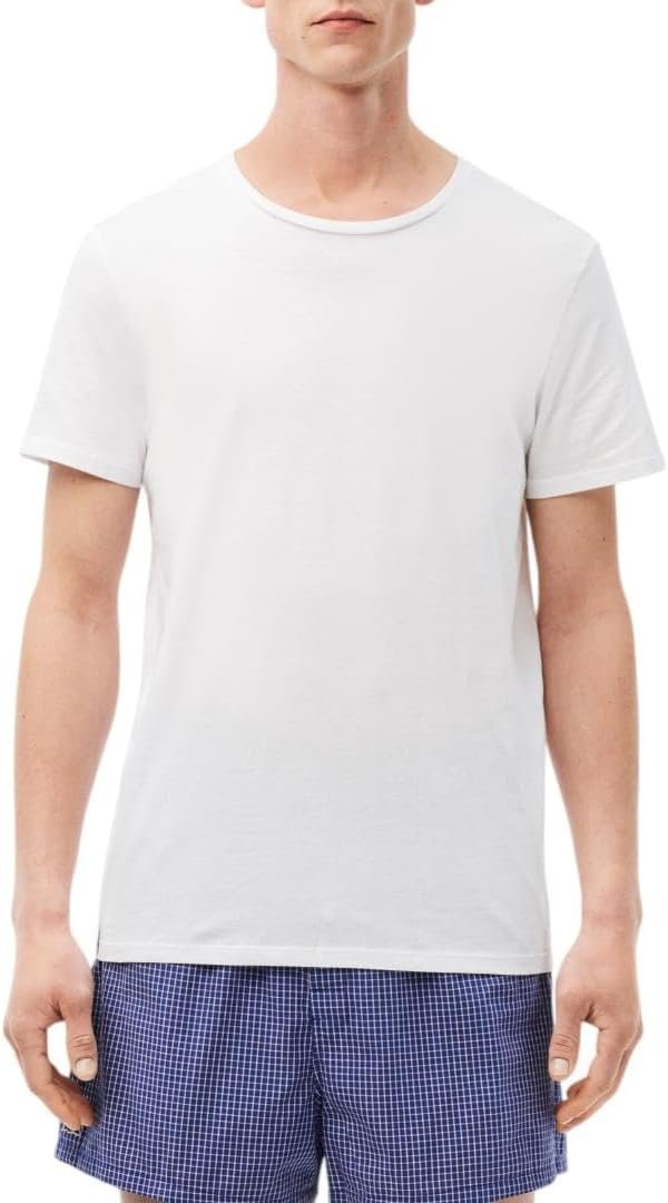 Lacoste Men's 100% Cotton Crew Neck Undershirt 3-Pack