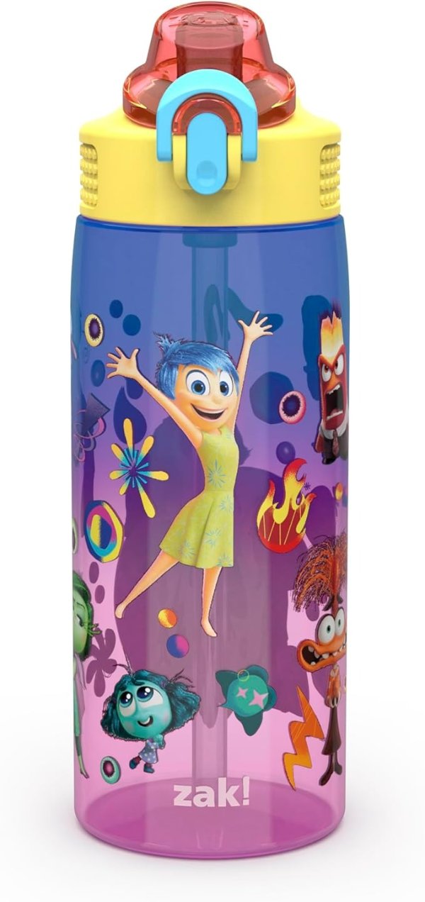 Zak Designs Inside Out 2 Water Bottle 25oz Straw Leak-Proof