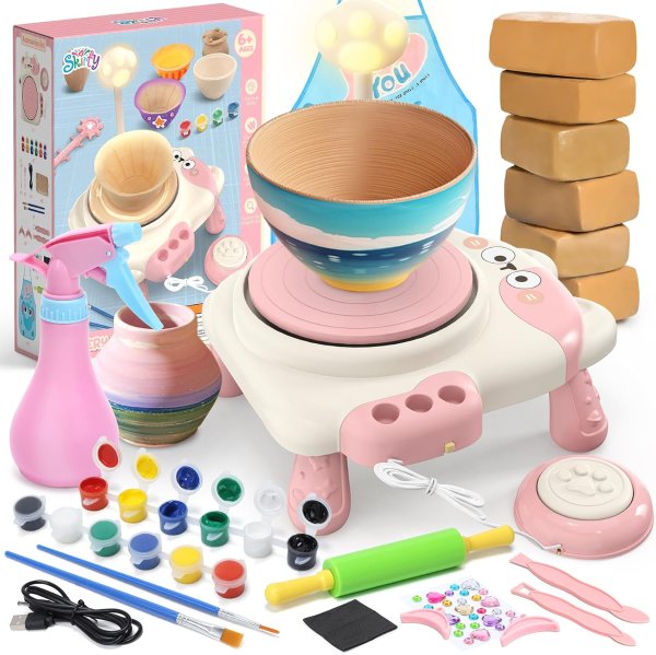 Skirfy Pottery Wheel for Kids Adjustable Speed