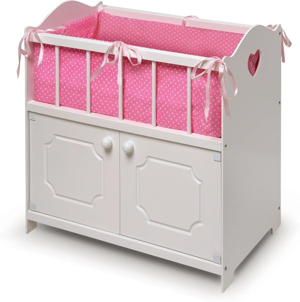 Wooden Baby Doll Crib White