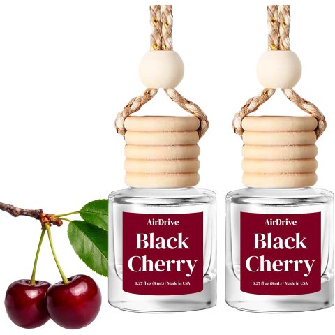 Black Cherry Car Air Freshener Hanging Diffuser 2 Pack