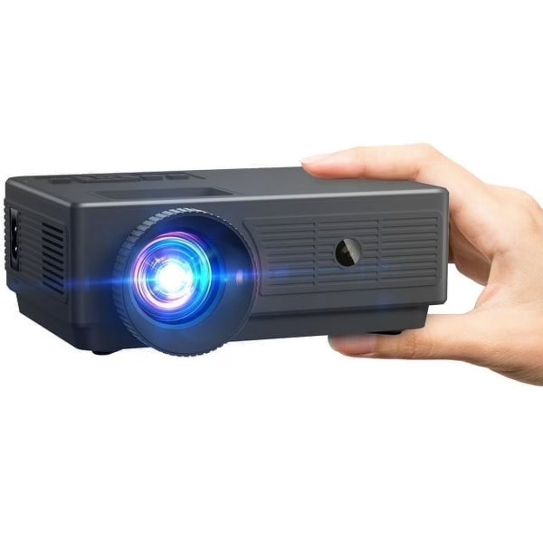 Mini Projector 1080P Portable Black