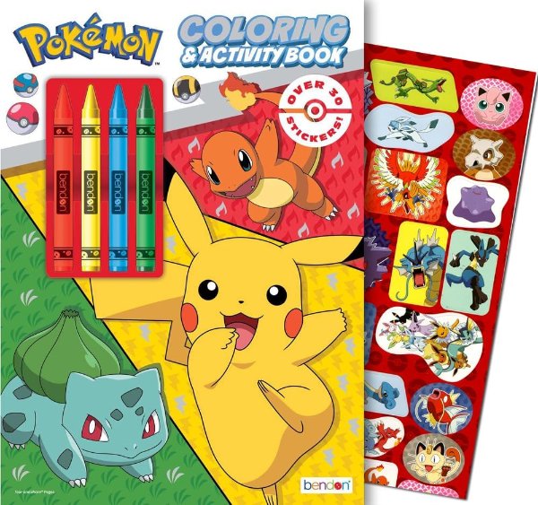 BendonInc Pokemon Coloring Books Set for Kids 3-Pack
