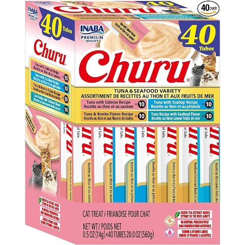 INABA Churu 猫零食 吞拿海鲜 40支