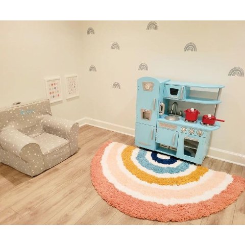 Vintage Wooden Play Kitchen Blue