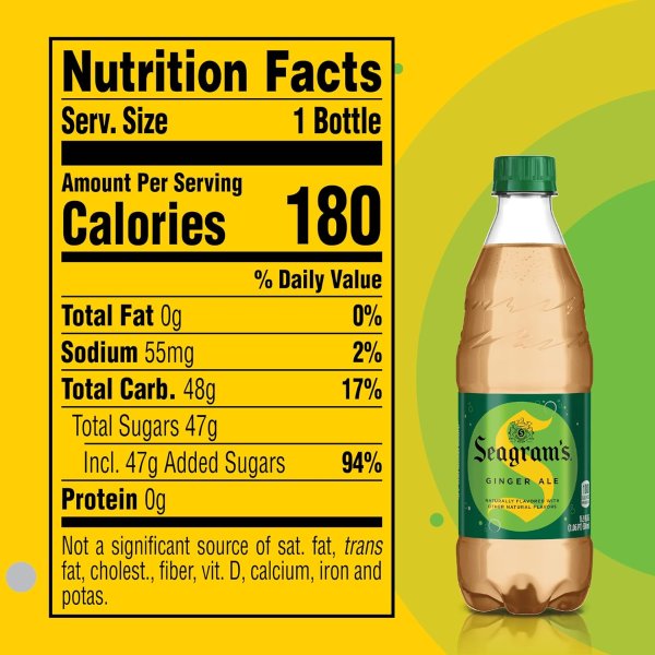 Seagrams Ginger Soda 16.9 fl oz 12 Pack