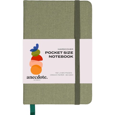 ANECDOTE Pocket Notebook 192 Pages Olive Green