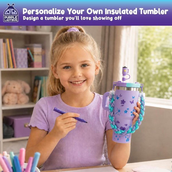 DIY Kids Stainless Steel Insulated Tumbler 14oz