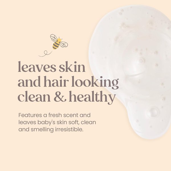 Burt's Bees 婴儿洗发沐浴露 12盎司 3瓶，无泪配方