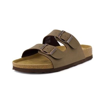 CUSHIONAIRE Lane Women's Double Buckle Sandals Brown Size 9.5