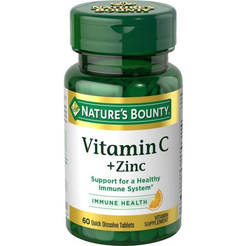  Vitamin C Zinc Tablets 60 Count