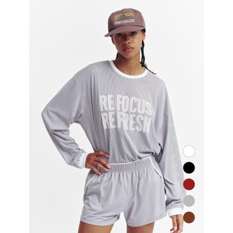 Refocus Mesh Round Neck T Shirt