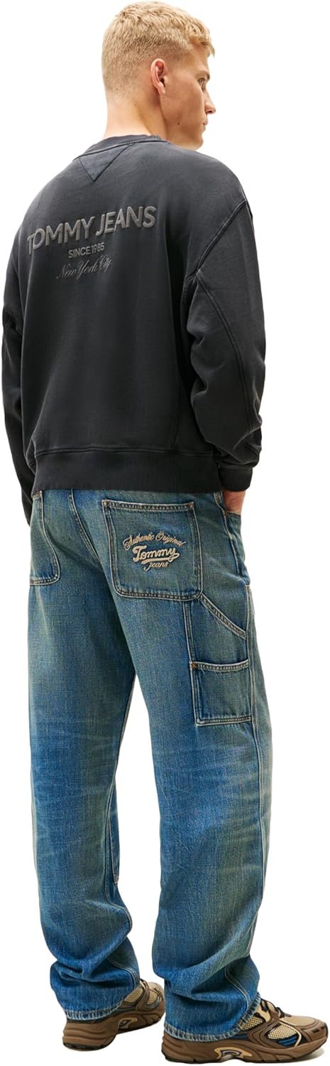 Tommy Jeans Men's Embroidered Logo Crewneck Sweatshirt