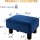 LUE BONA Velvet Rectangle Foot Stool Navy