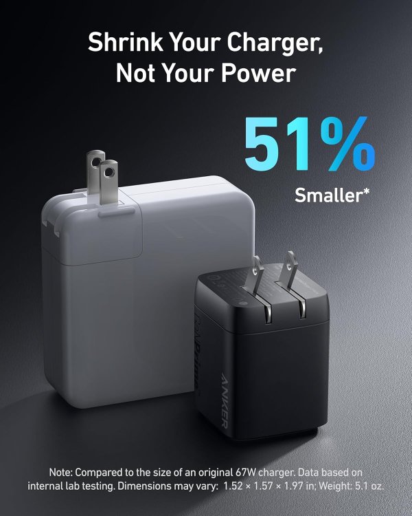 Anker 67W GaN 3-Port Charger